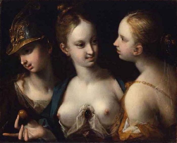 Hans von Aachen Pallas Athena, Venus and Juno oil painting picture